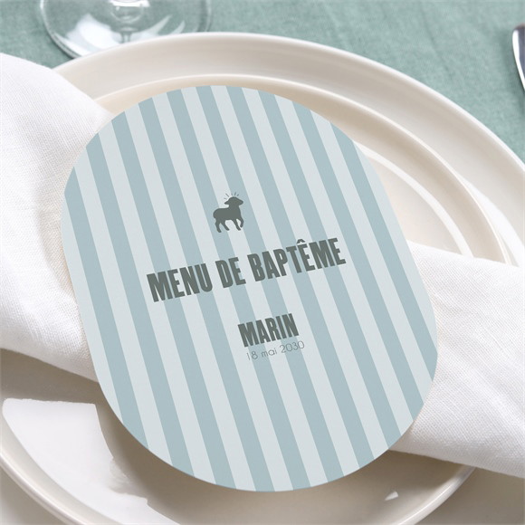 Menu baptême Mon Berger réf.N67114