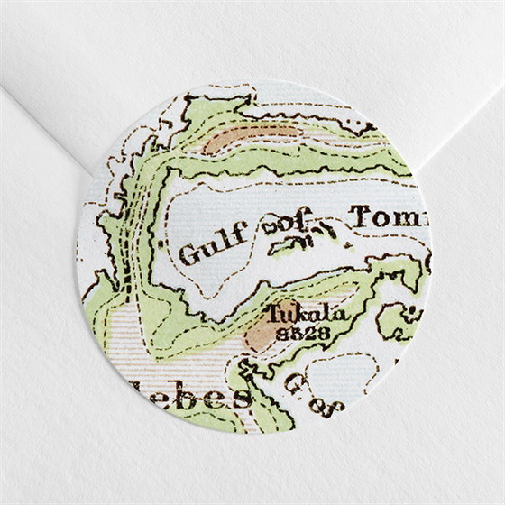 Sticker mariage carte du monde