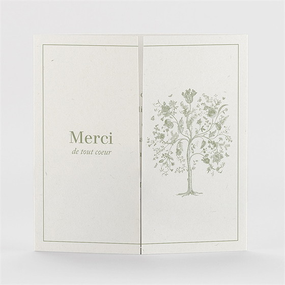 Remerciement décès l'arbre de vie 2 volets