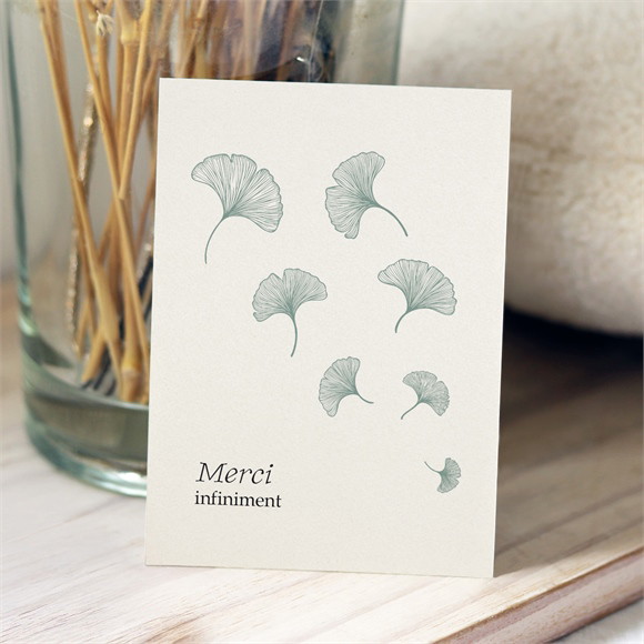 Remerciement décès Ginkgo réf.N251180