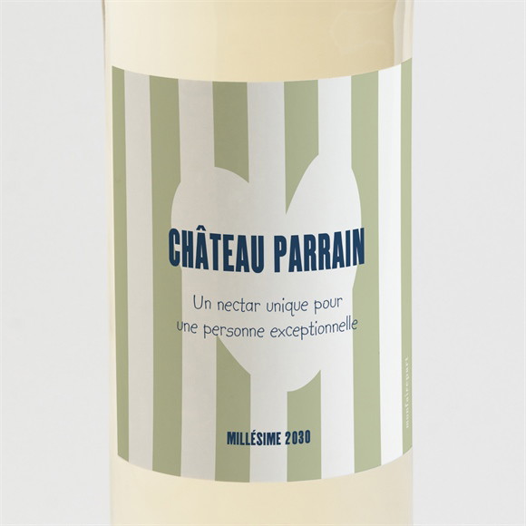 Étiquette de bouteille demande parrain marraine 10 commandements d’un parrain réf.N3002250