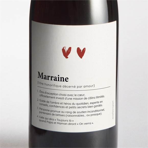 Étiquette de bouteille demande parrain marraine Définition marraine réf.N3002251