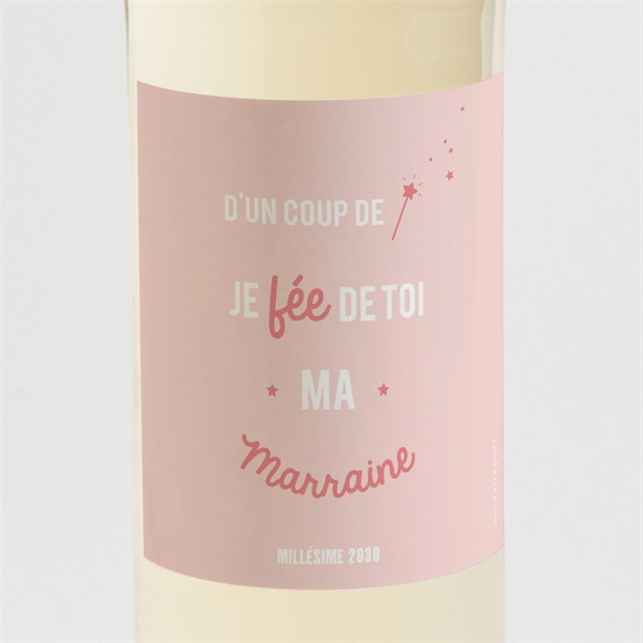 Étiquette de bouteille demande parrain marraine Ma bonne fée réf.N3002252