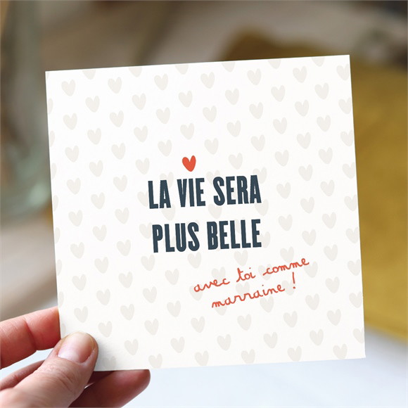 Carte demande parrain marraine Avec amour réf.N351695