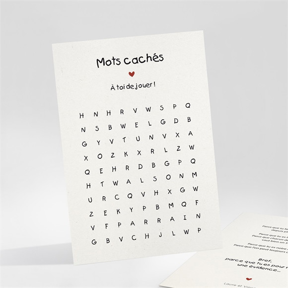 Carte demande parrain marraine Mots cachés parrain réf.N251187