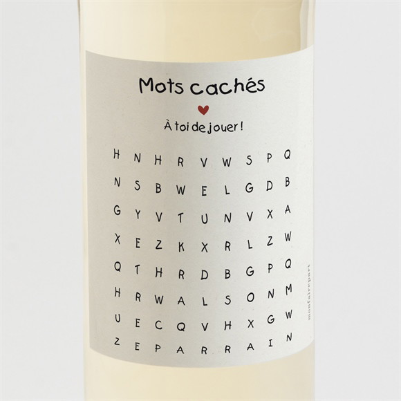 Étiquette de bouteille demande parrain marraine Mots cachés parrain réf.N3002256