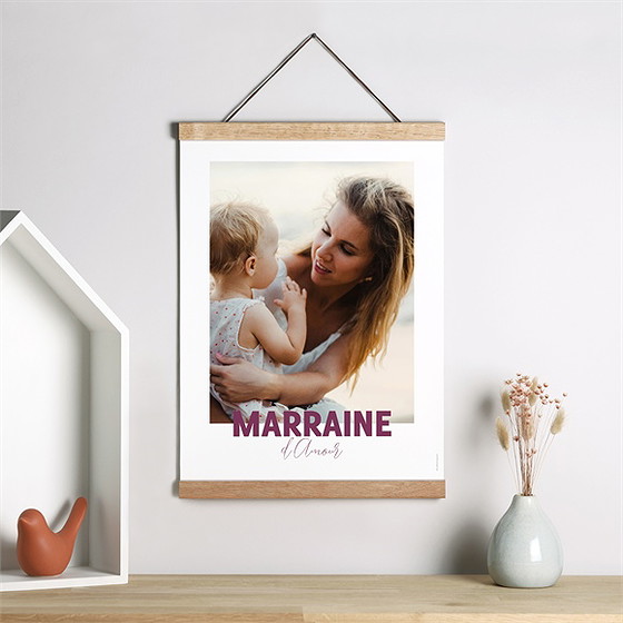 Affiche demande parrain marraine imprimé léopard