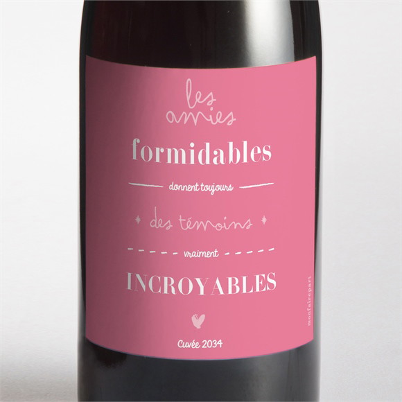 Étiquette de bouteille demande témoin Témoins incroyables réf.N3002263