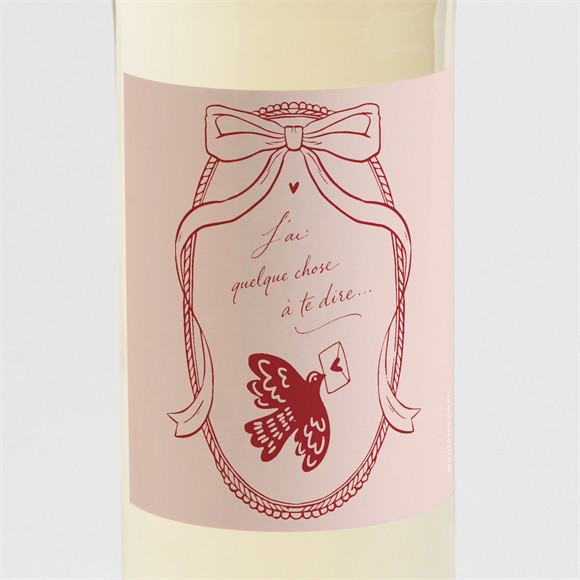 Étiquette de bouteille demande témoin Vintage romantique réf.N3002265