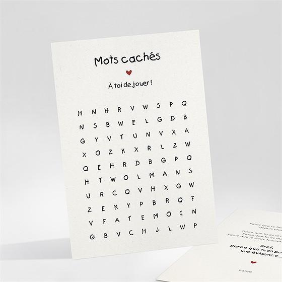 Carte demande témoin mots cachés