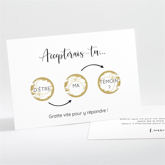 Carte demande témoin à gratter réf.N111392