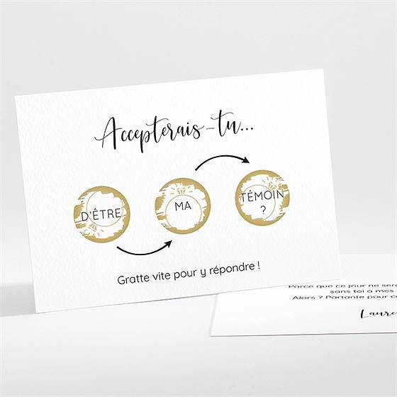 Carte demande témoin à gratter