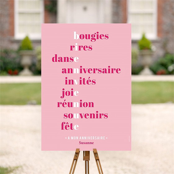 Panneau bienvenue anniversaire 40 ans humour