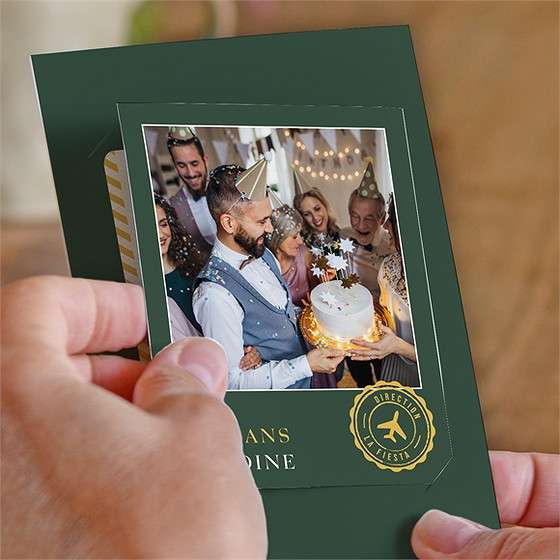 Remerciement anniversaire carte d’embarquement 40 ans