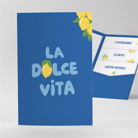 Faire-part mariage tendance dolce vita