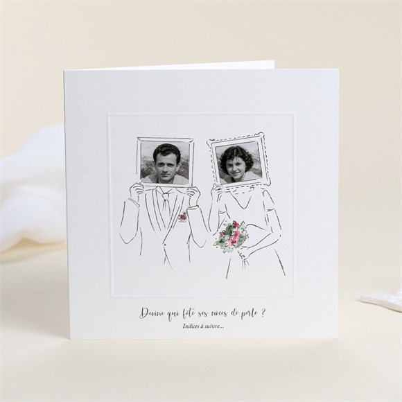 Invitation anniversaire de mariage Devine qui ? réf.N451696