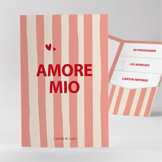 Faire-part mariage amore mio