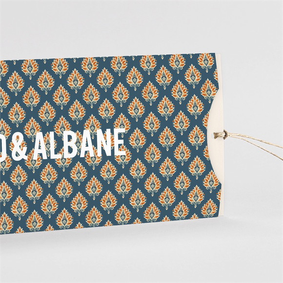 Faire-part mariage Style batik réf.N85150