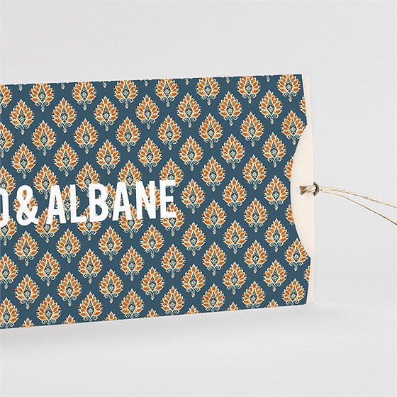 Faire-part mariage style batik