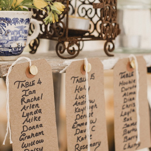 Liste d'invités mariage
